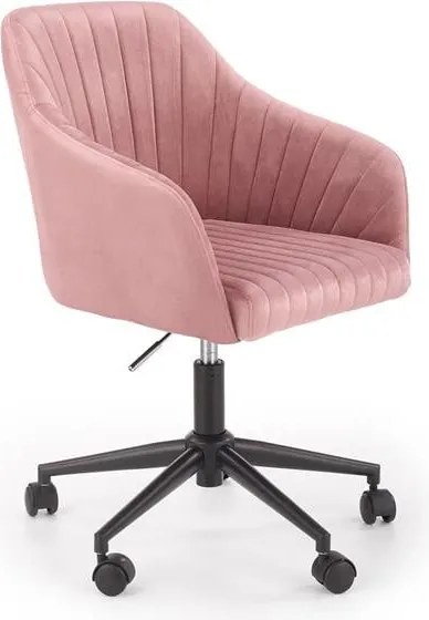 Sedia da ufficio Fresco in velluto rosa - H91 cm