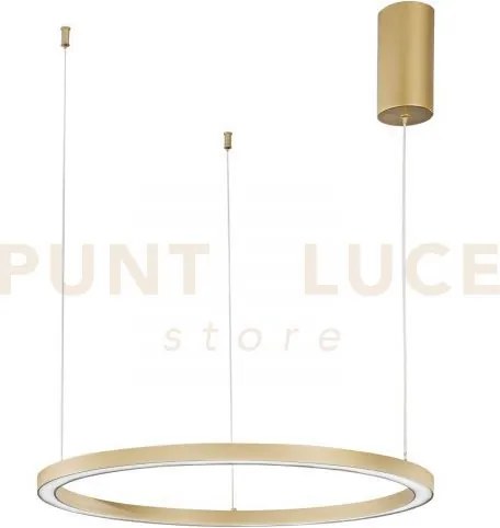 Lampadario a sospensione led hoop oro 30w 4500lm cct 3000k 4000k 65...