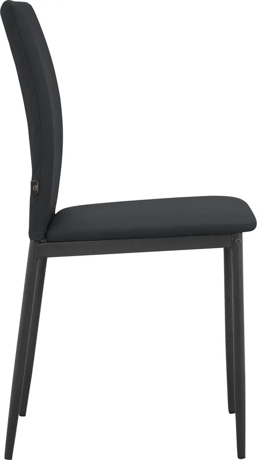 Set di sedie da pranzo in similpelle nere 2 pz Pavia - Støraa