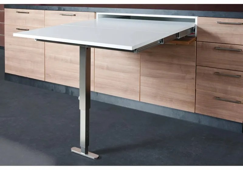 Tavolo Tavolo T-Able 65 in alluminio verniciato grigio L 65 X H 10 cm