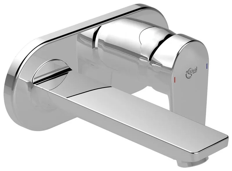 Rubinetto per lavabo a canna media getto laminare cristallino Ceramix cromo lucido
