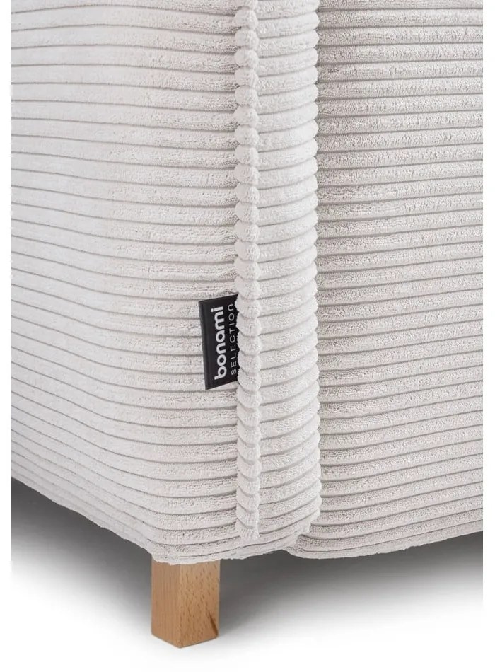 Divano letto in velluto a coste beige 218 cm Tori - Bonami Selection