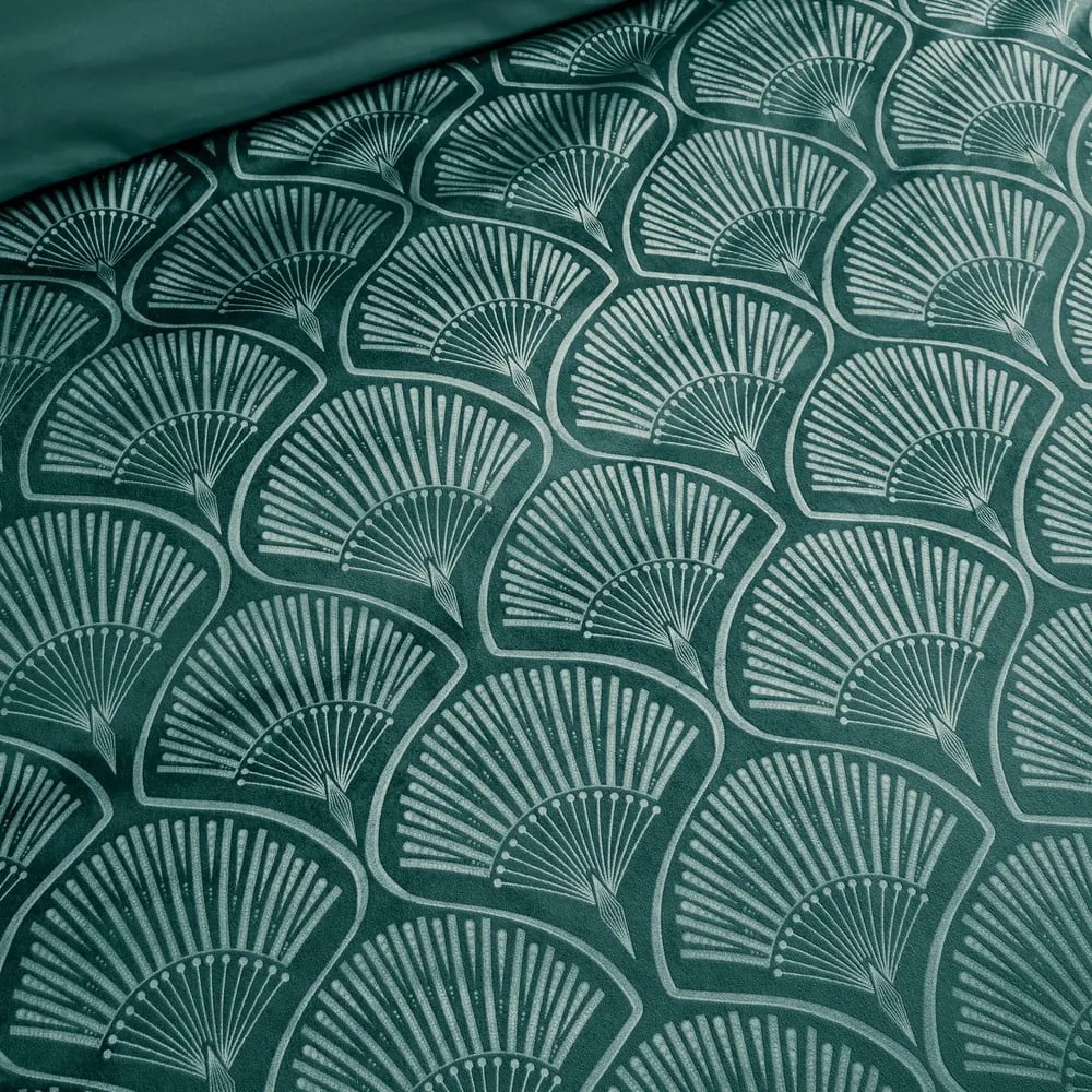 Biancheria verde per letto matrimoniale 200x200 cm Art Deco Pearl - Catherine Lansfield