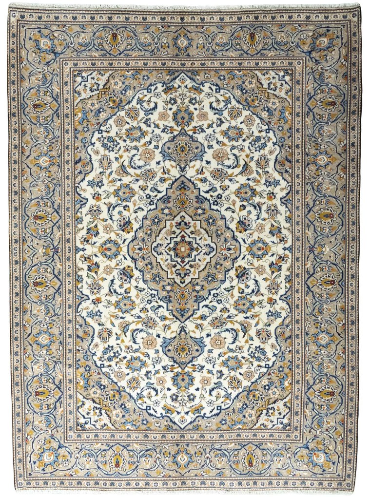 Kashan Tappeto persiano 280x200 Beige (Iran) Annodato A Mano