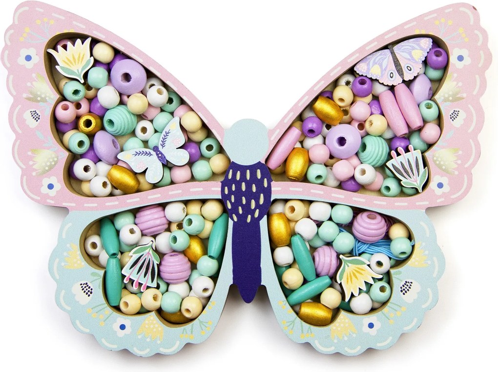 Perline di legno - Farfalla
