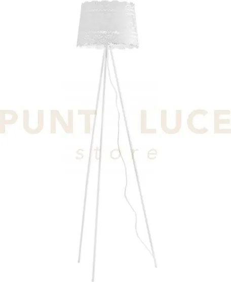 Lampada da terra cluny bianca 3 luci attacco e14 40x168cm