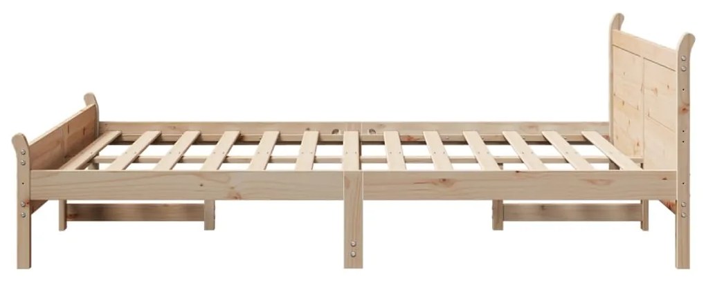 Letto senza materasso 135x190 cm in legno massello di pino