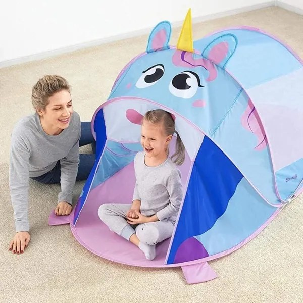 Trade Shop - Tenda Capanna Pop Up Da Gioco Unicorno Adventure 182x96x81 Cm Per Bambini 68110