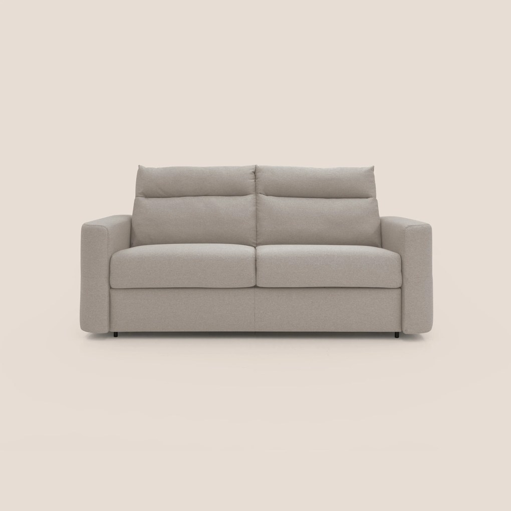 Cupido Divano letto materasso H18 cm e schienale alto in tessuto impermeabile simil cotone T13