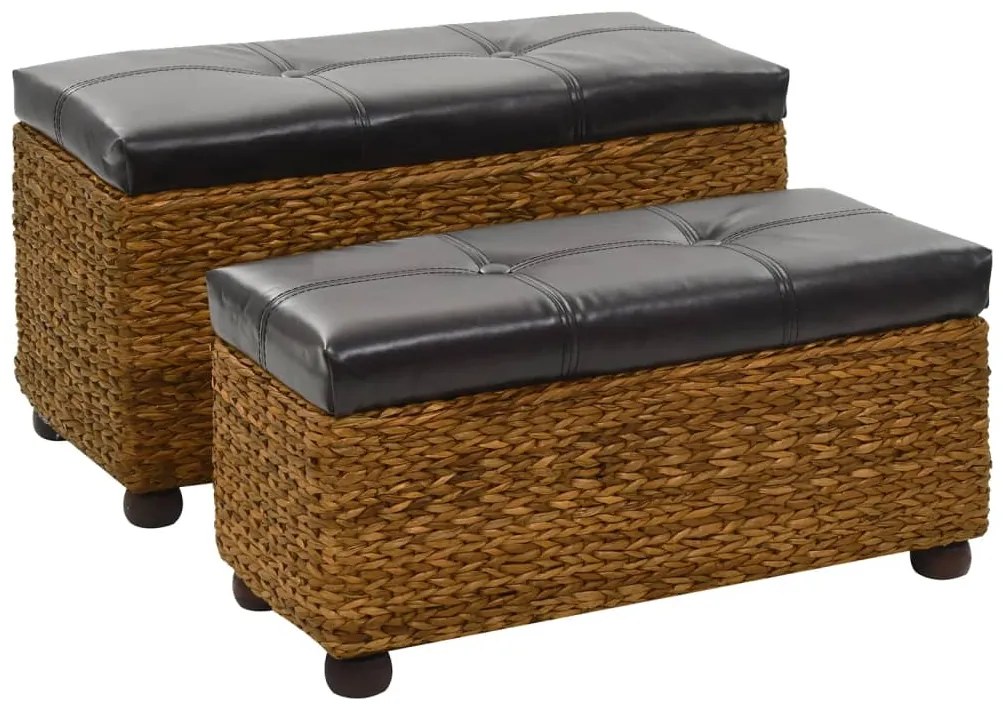 Set Panche 2 Pz İn Giunco Marrone /