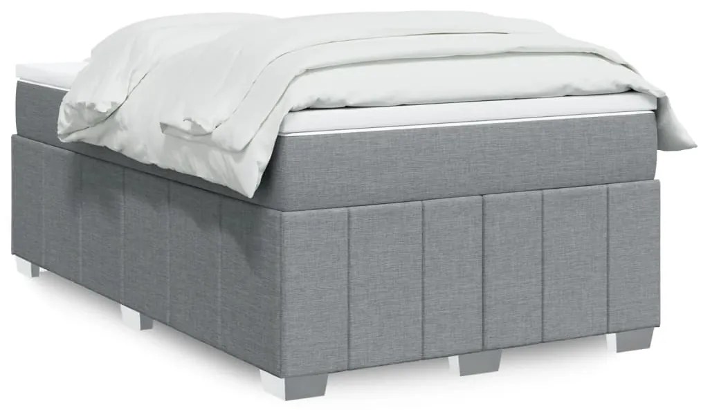 Giroletto A Molle Con Materasso Grigio Chiaro 120x200cm Tessuto /