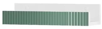 Mensola per bagno Niwa L 40 cm laccato opaco bianco con vetro verde timo