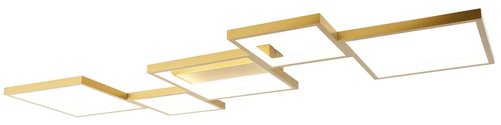 Plafoniera oro con LED dimmerabile a 3 livelli 5 luci - Lejo