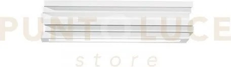 Applique a parete flow in gesso  e vetro bianca  2 luci attacco e14...