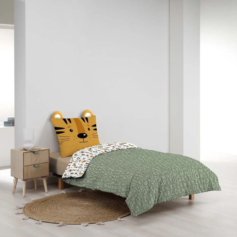 Set copripiumino e federa da bambini in cotone per letto singolo 140x200 cm Tigry – douceur d'intérieur