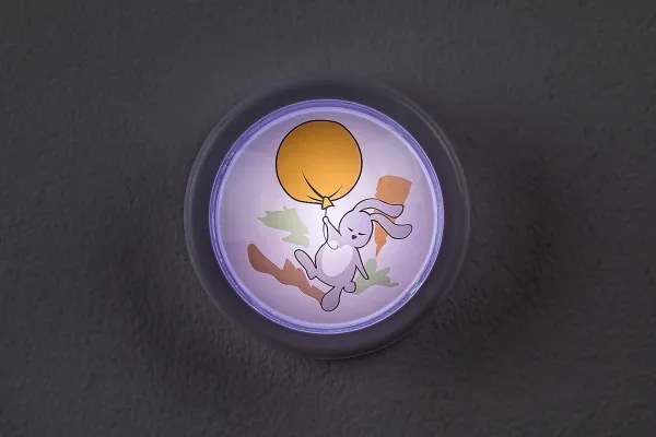 Rabalux 76073 - Luce notturna LED per bambini HOPPLY LED/0,3W/2xAA 6000K