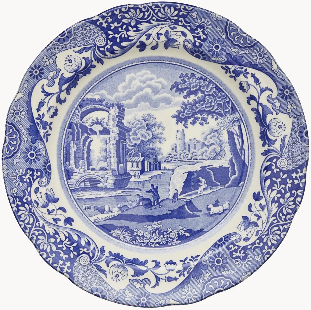 Set di 4 piatti piani Blue Italian
