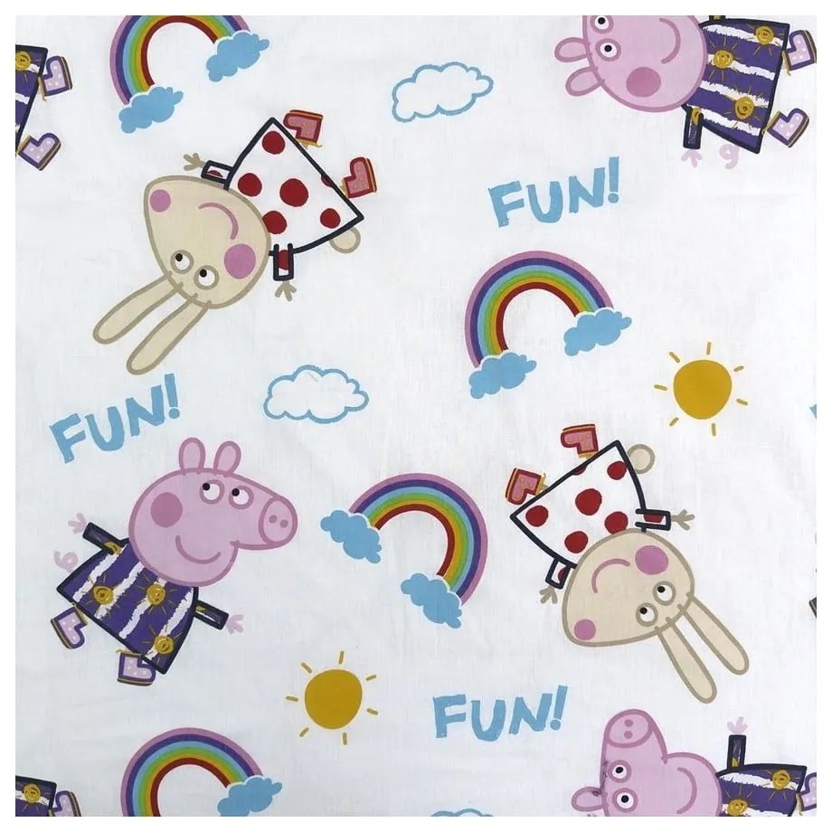 Biancheria da letto per bambini con effetto fosforescente in cotone per letto singolo 140x200 cm Peppa Pig – Jerry Fabrics