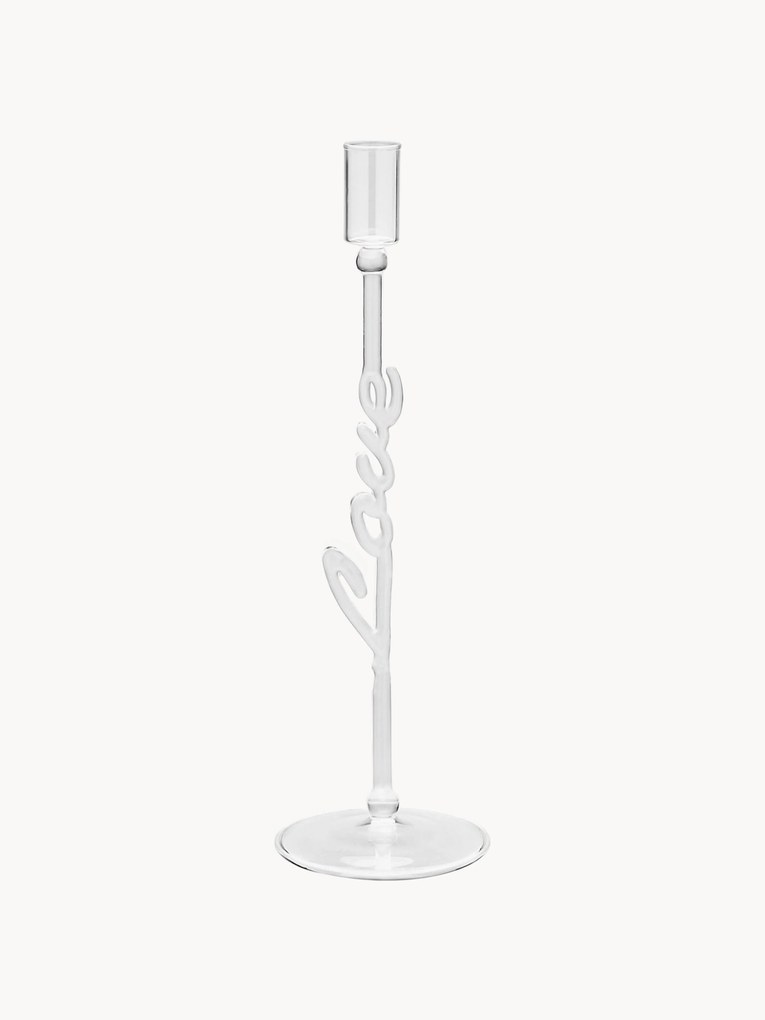 Candelabro in vetro borosilicato soffiato Love