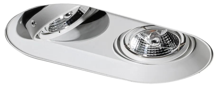 Faretto da incasso rotondo bianco GU10 70mm 2 luci - Hubs