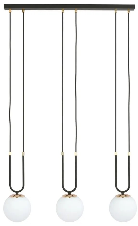 Lampadario a sospensione con filo GLAM 3xE14/10W/230V nero