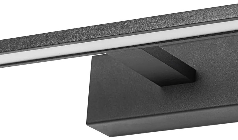Applique da parete moderna nera 41,5 cm con LED IP44 - Jerre