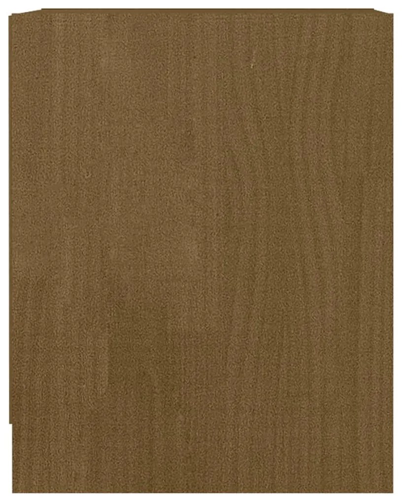 Comodino Marrone Miele 35,5x33,5x41,5 cm in Legno di Pino