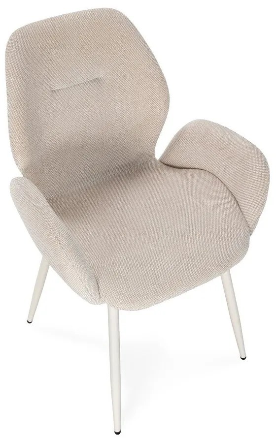 Set di sedie da pranzo beige in imbottito 2 pz Ansu – Marckeric