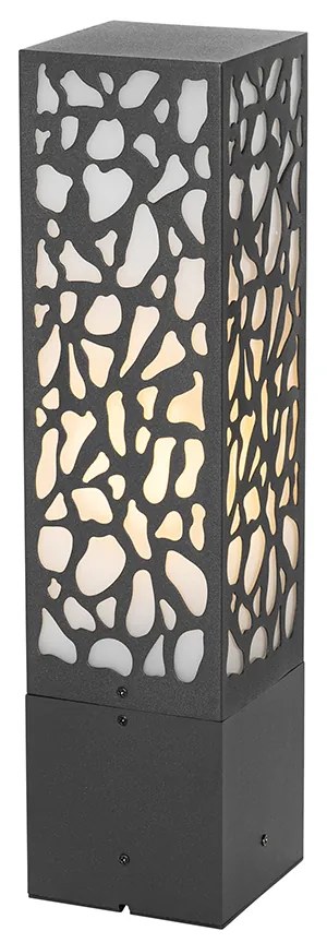Palina da giardino moderna nera 40 cm IP44 - Nicole