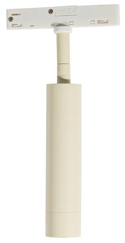 Faretto moderno beige e bianco per sistema binario monofase - Slimline Uzzy