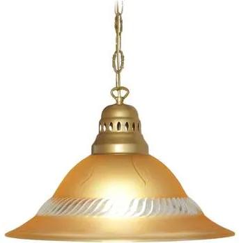 Tosel  Lampadari, sospensioni e plafoniere Lampada a sospensione tondo vetro ambra  Tosel