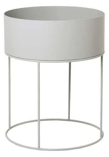 ferm LIVING - Plant Scatola per Piante Light Grey Round Ferm Living