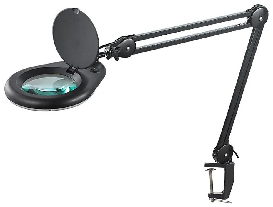 Lampada da tavolo a LED con lente d'ingrandimento LED/9W/230V nera