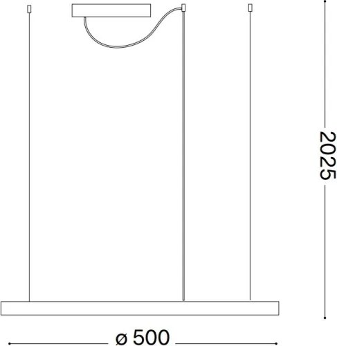 Ideal Lux - Lampada a sospensione LED su cavo ORACLE SLIM LED/29W/230V 4000K diam. 50 cm bianco