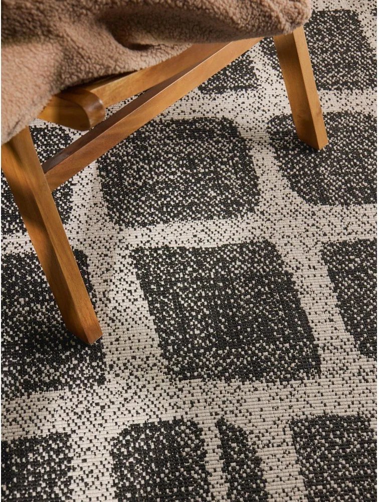 Tappeto da interno/esterno nero/color crema 120x170 cm Haringey Ruskin – Ted Baker