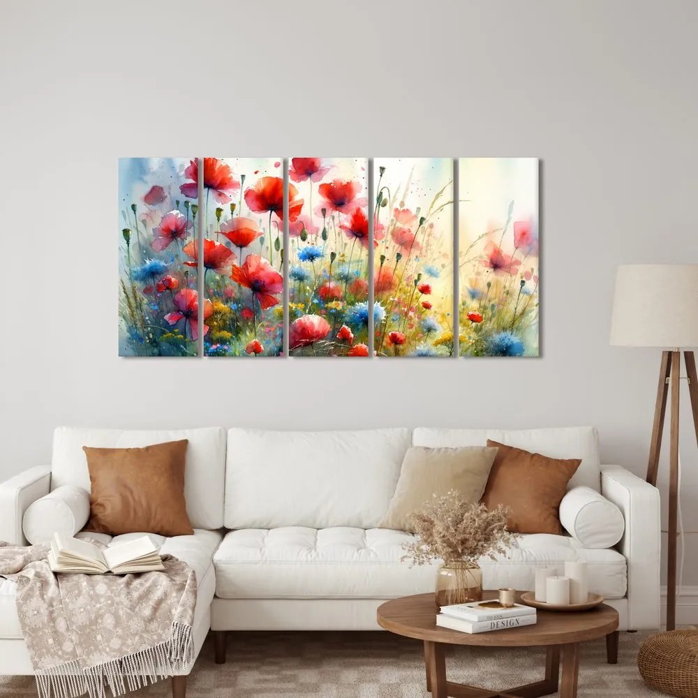 Quadro su tela – Prato estivo in fiore