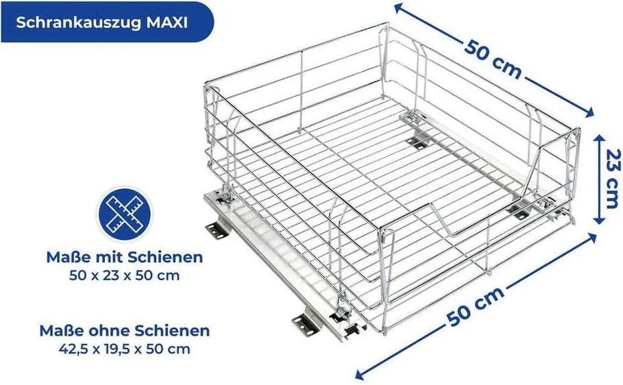 Ripiano a scorrimento in acciaio inox - Maximex