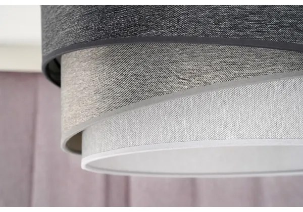Duolla - Lampadario a sospensione con filo KOBO 1xE27/15W/230V diametro 45 cm antracite/grigio/bianco