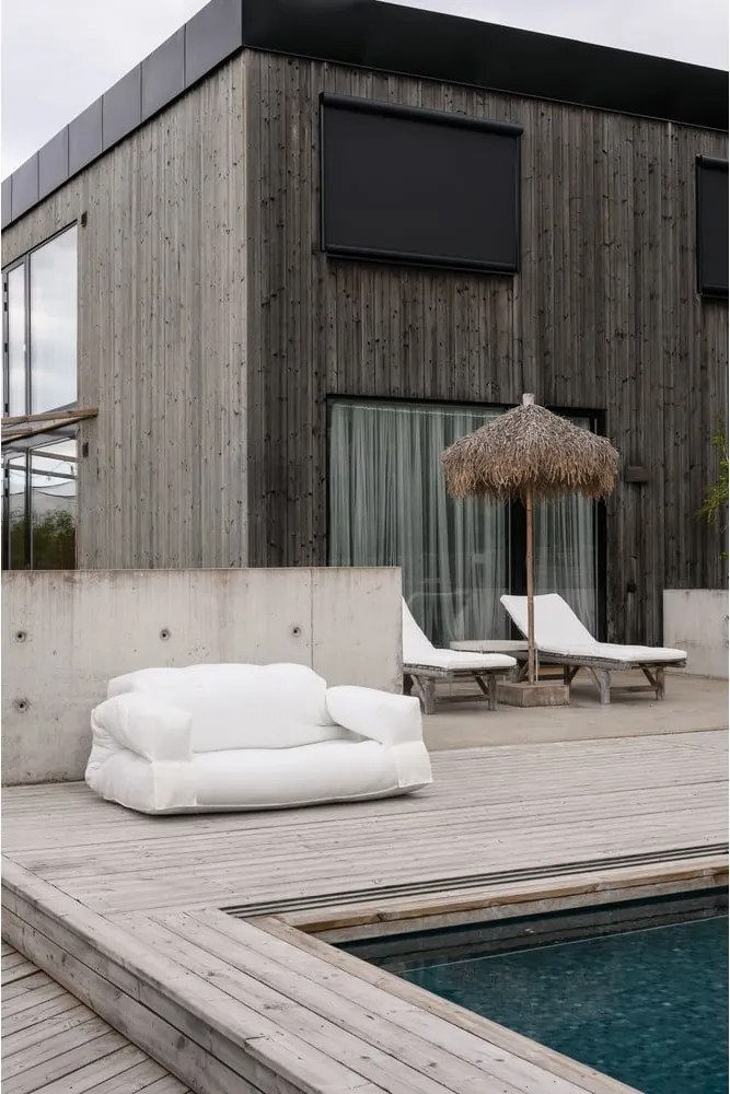 Divano letto bianco per esterni Design OUT™ Bianco Hippo - Karup Design