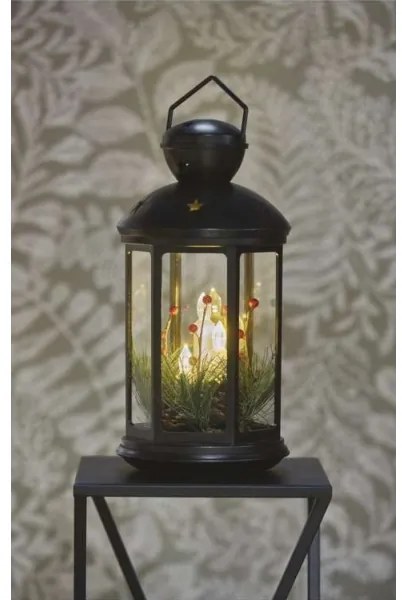 Decorazione natalizia LED 1xLED/3xAAA nero