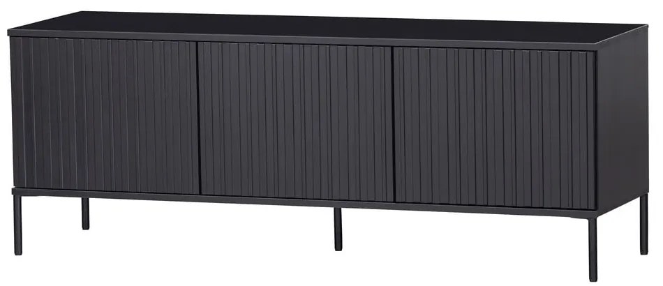 Mobile TV nero in pino massiccio 150x56x44 cm Gravure – WOOOD