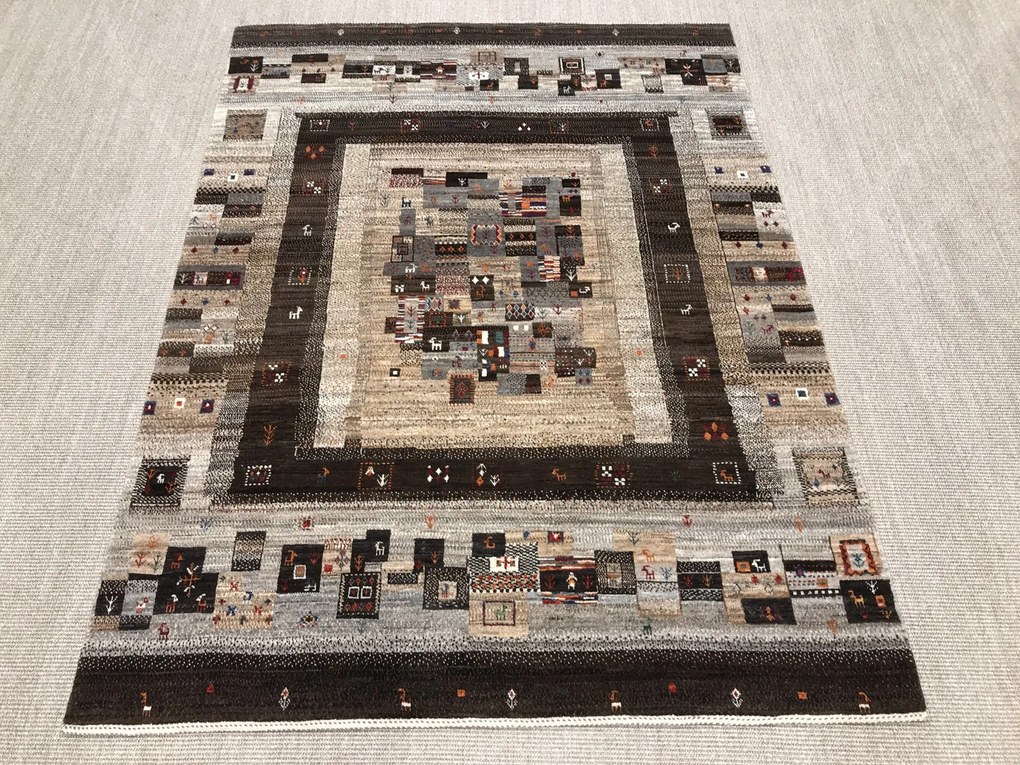 Loribaft Tappeto persiano 200x150 Grigio (Iran) Annodato A Mano