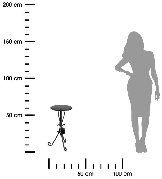 Portafiori 55x33 cm nero