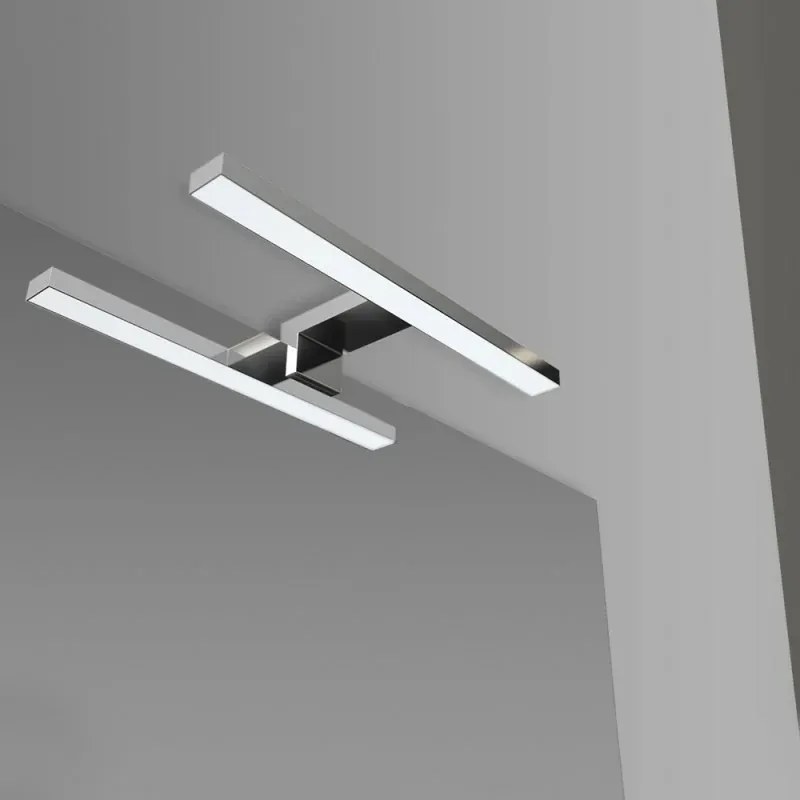 Specchio bagno 70x105 cm reversibile con luce LED naturale