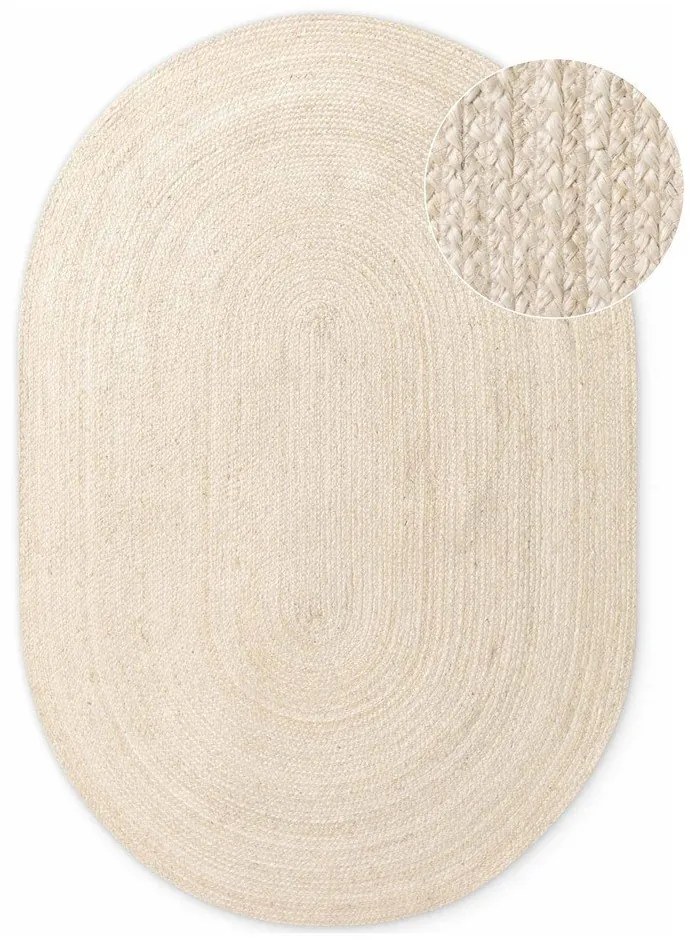 Tappeto colore naturale chiaro in iuta reversibile/tessuto a mano 160x230 cm Braided – Hanse Home