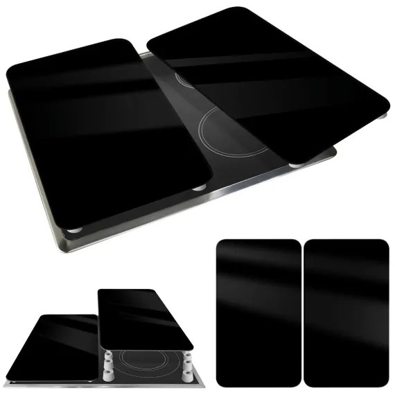 WENKO 53898100 - Piastra di copertura 52x30 cm nera/grigia/trasparente