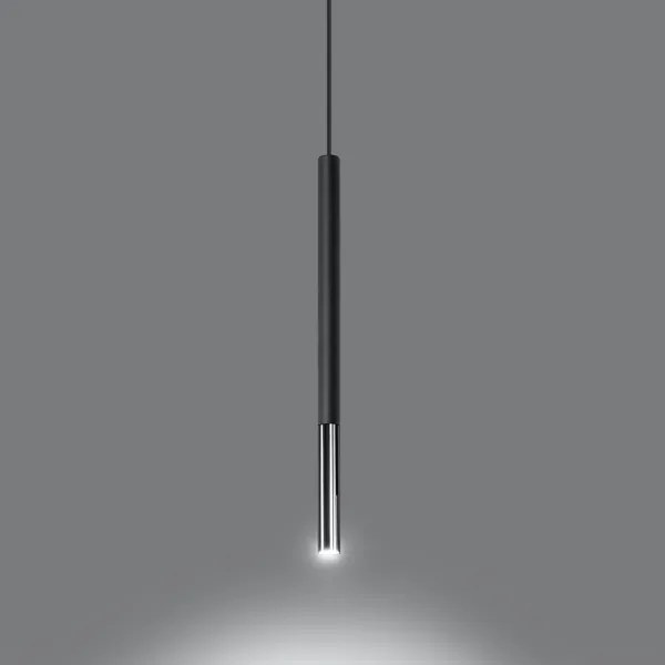 Sollux SL.0885 - Lampadario a sospensione con filo MOSAIC 1xG9/12W/230V nero/cromo