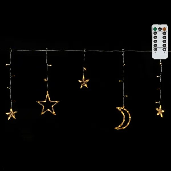Aigostar - Catena luminosa LED natalizia da esterno 120xLED/6W/230V/8 funzioni 3x0,6m IP44 bianco caldo con telecomando