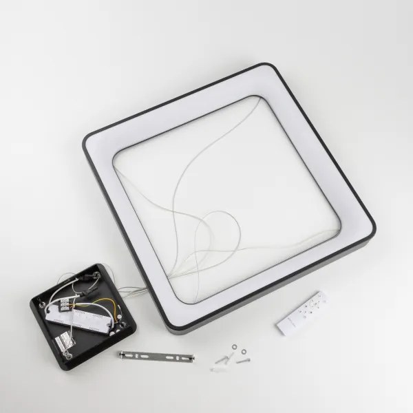 Brilagi - Lampadario LED dimmerabile sospeso a cavo FALCON II LED/125W/230V 60x60 cm nero + telecomando