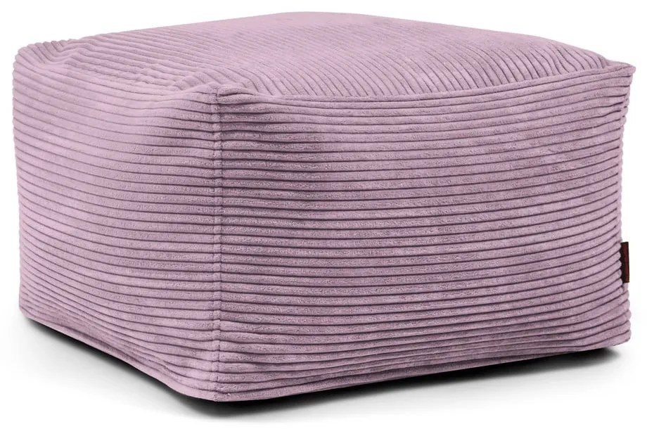 Puof a sacco viola con rivestimento in velluto a coste Softbox MooG – SLOWDOWN